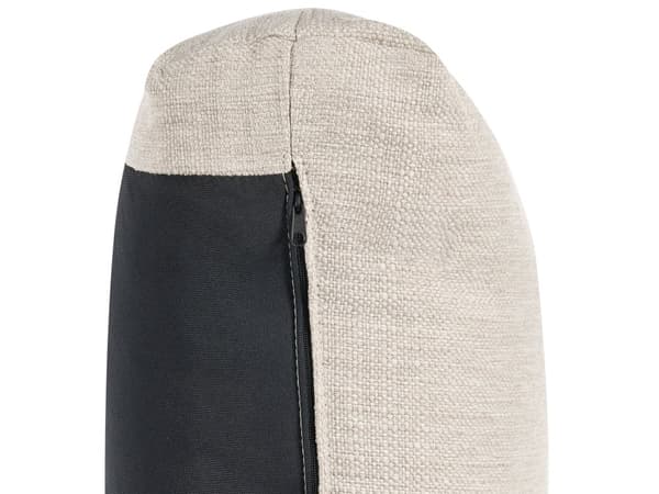 Tygsoffa Ljusbeige Polyesterklädsel 3-sits med kuddar Vardagsrumssoffa