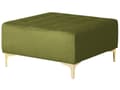 Miniatyrbillede 10 af 11: Hjørnesofa med Chaiselong Grøn Velour 4 Personers Sovesofa Open End Moderne Fodskammel Tuftet Sofa med Sovefunktion til Stue Indretning