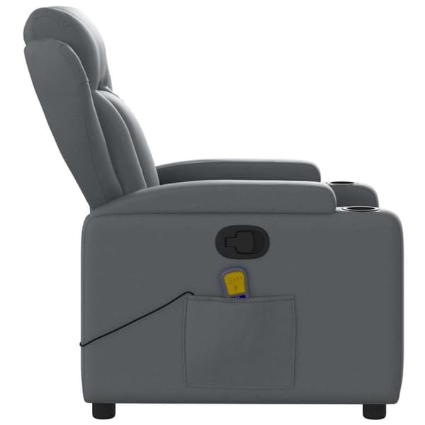 vidaXL massagestol kunstlæder grå