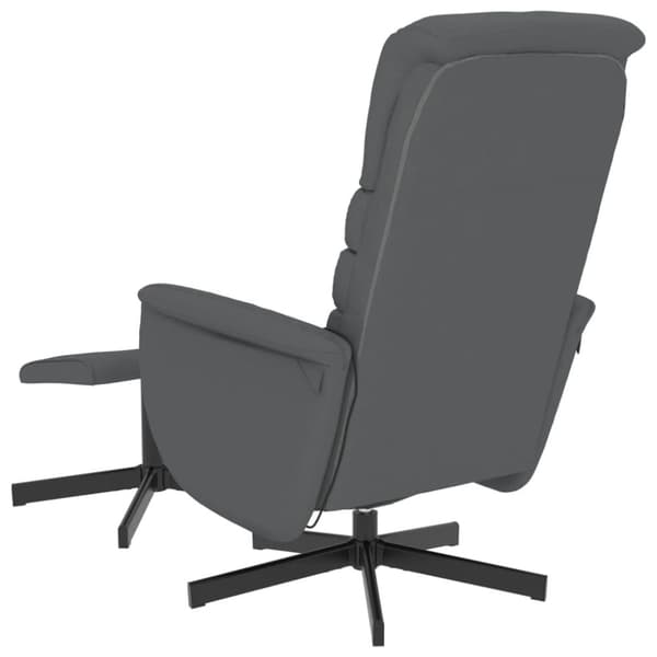vidaXL Massagefåtölj med fotpall grå konstläder