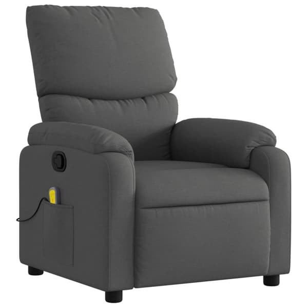 vidaXL massagestol stof mørkegrå