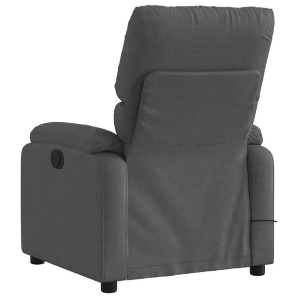 vidaXL Massagefåtölj mörkgrå tyg