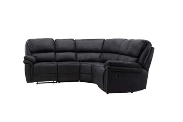 Saranda hjørnesofa, recliner elektrisk med fodhvile sort.