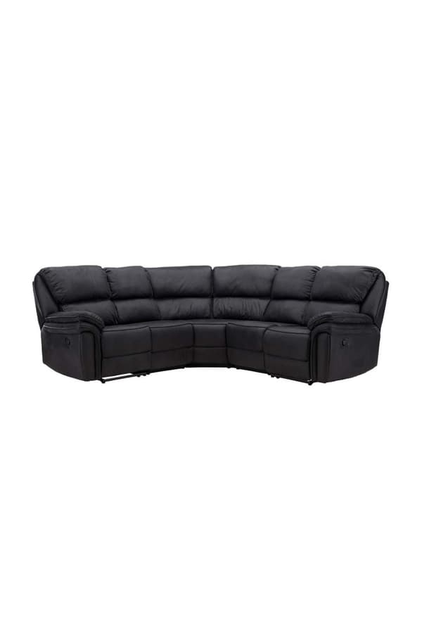 Saranda hjørnesofa, recliner elektrisk med fodhvile sort.