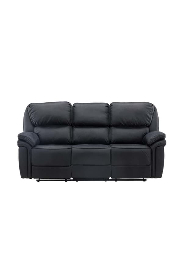 Saranda sofa 3 seter, elektrisk recliner med fotstøtte svart.