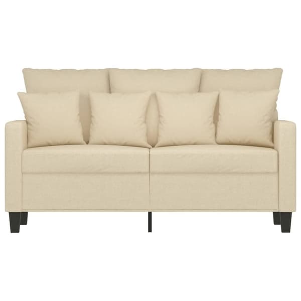 vidaXL 2-personers sofa 120 cm stof cremefarvet
