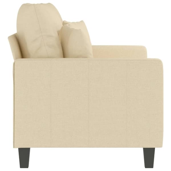 vidaXL 2-personers sofa 120 cm stof cremefarvet