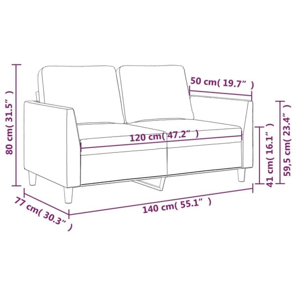 vidaXL 2-personers sofa 120 cm kunstlæder cappuccino