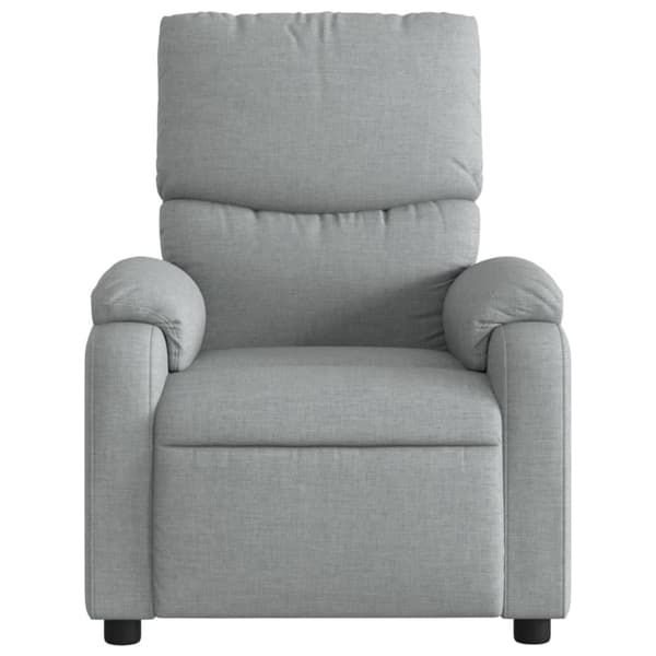 vidaXL Massagefåtölj ljusgrå tyg