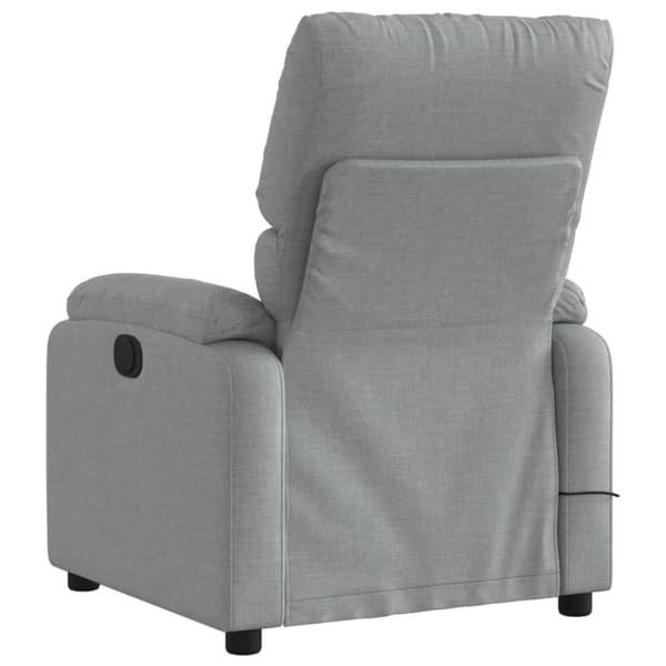 vidaXL Massagefåtölj ljusgrå tyg