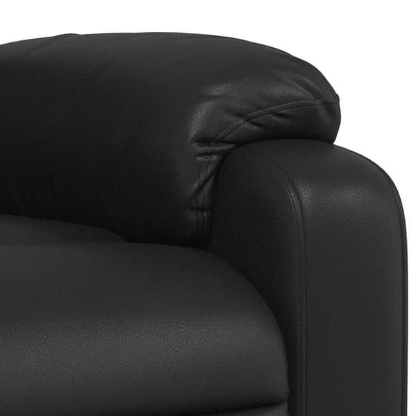 vidaXL Massagefåtölj svart konstläder