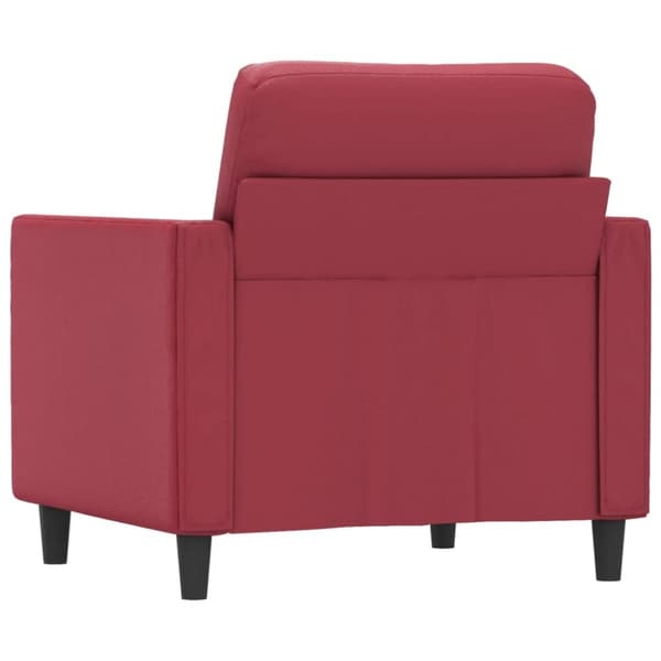 vidaXL lænestol 60 cm kunstlæder vinrød