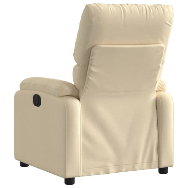 vidaXL Reclinerfåtölj gräddvit tyg