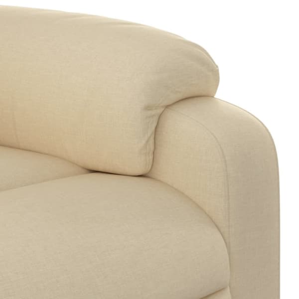 vidaXL Reclinerfåtölj gräddvit tyg