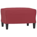 Miniatyrbillede 4 af 7: vidaXL sofastol med fodskammel 60 cm kunstlæder Vinrød