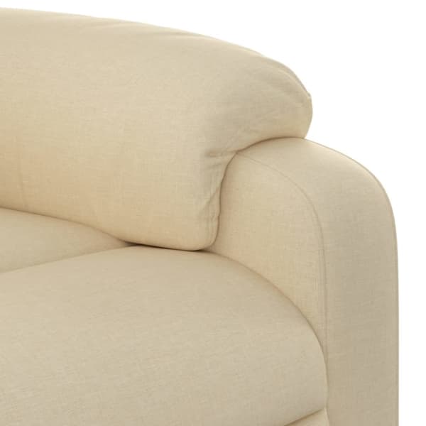 vidaXL Massagefåtölj gräddvit tyg