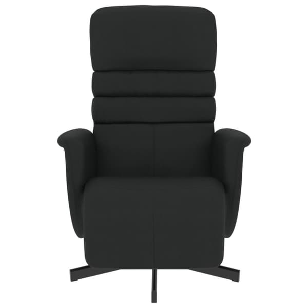 vidaXL Reclinerfåtölj med fotstöd svart konstläder