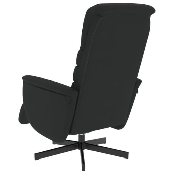 vidaXL Reclinerfåtölj med fotstöd svart konstläder