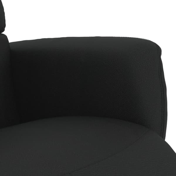 vidaXL Reclinerfåtölj med fotstöd svart konstläder