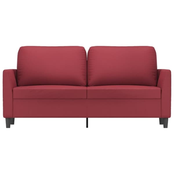 vidaXL 2-personers sofa 140 cm kunstlæder vinrød