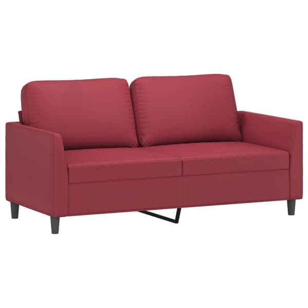 vidaXL 2-personers sofa 140 cm kunstlæder vinrød