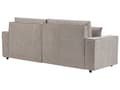 Miniatyrbild 6 av 11: Vänster hörn Bäddsoffa Taupe tyg Polyester Klädd 3-sits L-formad säng med kuddar Sovfunktion Modern stil Vardagsrum