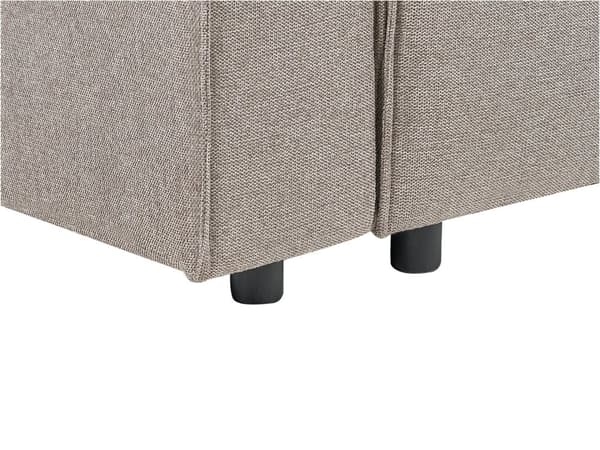 Vänster hörn Bäddsoffa Taupe tyg Polyester Klädd 3-sits L-formad säng med kuddar Sovfunktion Modern stil Vardagsrum