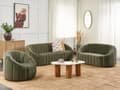 Miniatyrbillede 4 af 10: Flydersofa Mørkegrøn Velour 3 Personers Moderne Blød Sofa Designsofa til Værelse Stofsofa