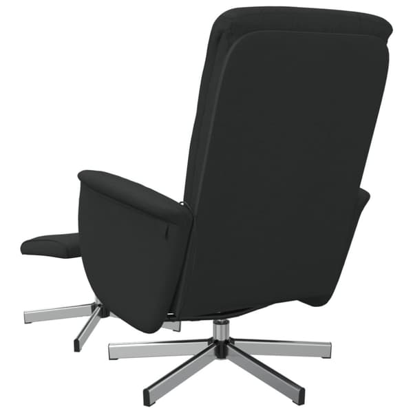 vidaXL Massagefåtölj med fotpall svart tyg