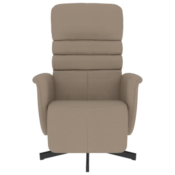 vidaXL Reclinerfåtölj med fotstöd cappuccino konstläder
