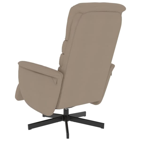 vidaXL Reclinerfåtölj med fotstöd cappuccino konstläder