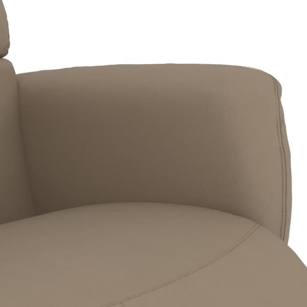vidaXL Reclinerfåtölj med fotstöd cappuccino konstläder