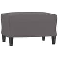 Miniatyrbillede 4 af 7: vidaXL 3-personers sofa med fodskammel 180 cm kunstlæder grå