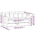 Miniatyrbillede 7 af 8: vidaXL 2-personers sofa 140 cm stof cremefarvet