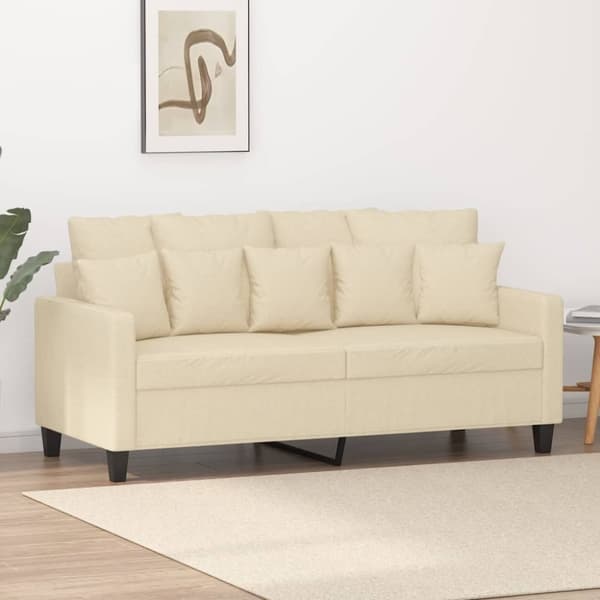 vidaXL 2-personers sofa 140 cm stof cremefarvet