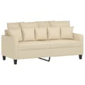 Miniatyrbillede 1 af 8: vidaXL 2-personers sofa 140 cm stof cremefarvet