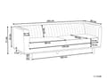 Miniatyrbilde 3 av 9: Sofa Mørkegrå Polyester Polstret 3-seter Moderne Sofa Stil Stue Brede Armlener Tuftet Ryggstøtte