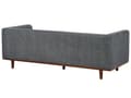 Miniatyrbilde 5 av 9: Sofa Mørkegrå Polyester Polstret 3-seter Moderne Sofa Stil Stue Brede Armlener Tuftet Ryggstøtte