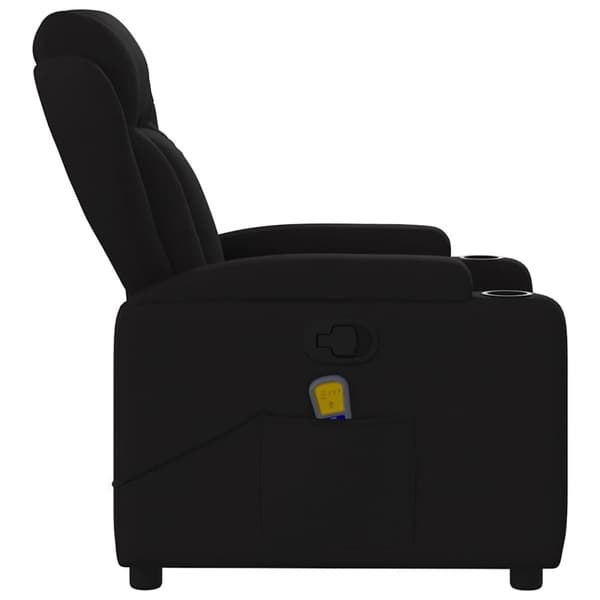 vidaXL Massagefåtölj svart tyg