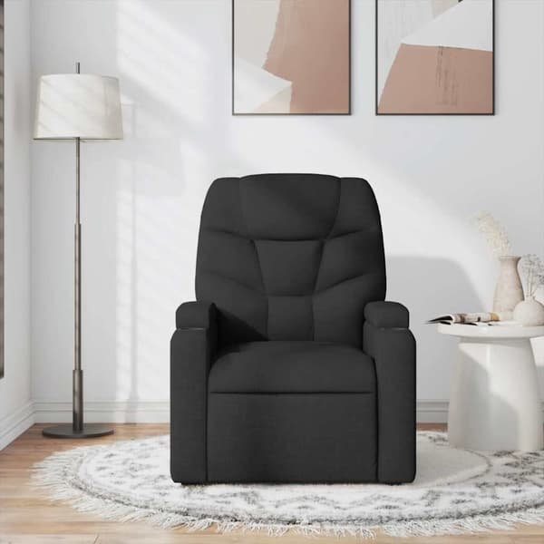 vidaXL Massagefåtölj svart tyg