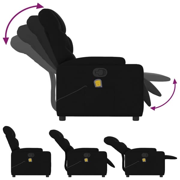vidaXL massagestol stof sort
