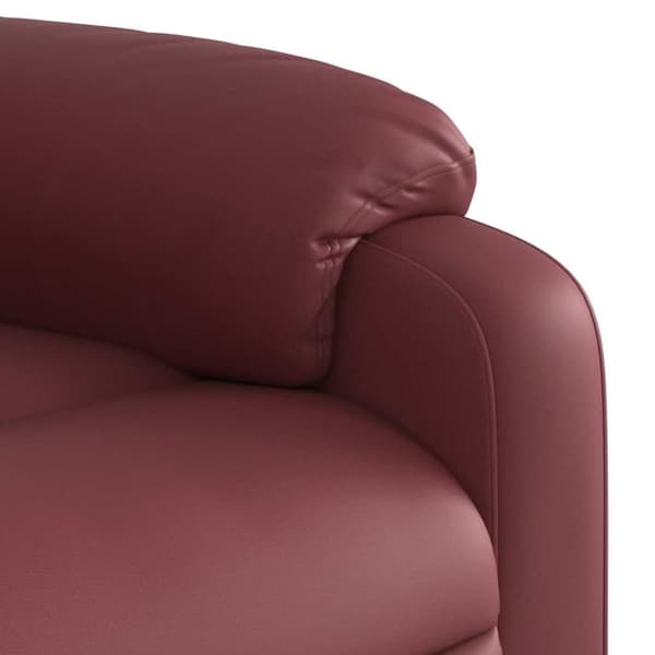 vidaXL Massagefåtölj vinröd konstläder