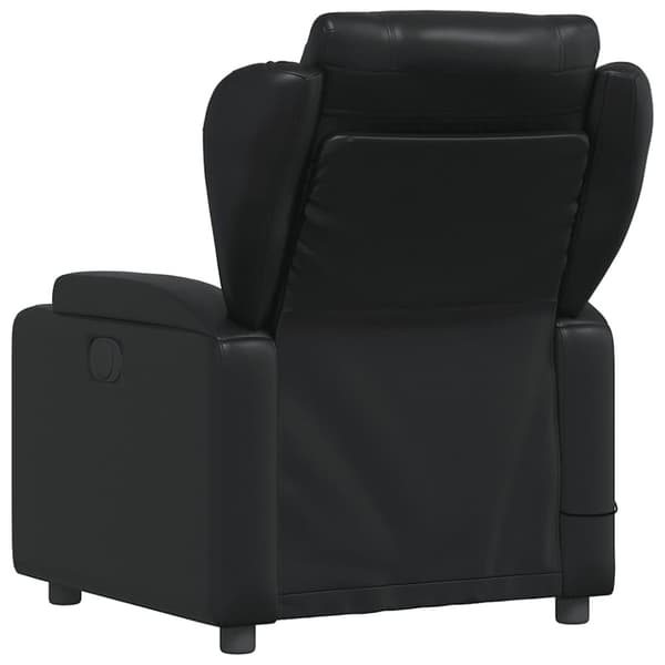 vidaXL Massagefåtölj svart konstläder