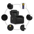 Miniatyrbild 5 av 8: vidaXL Massagefåtölj svart konstläder