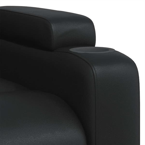 vidaXL Massagefåtölj svart konstläder