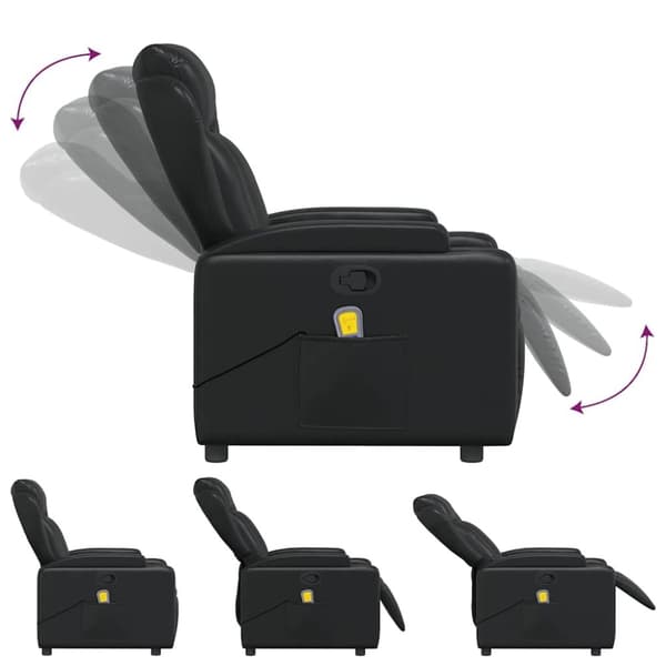 vidaXL massagestol kunstlæder sort