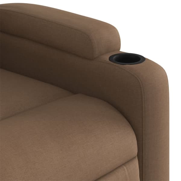 vidaXL Reclinerfåtölj brun tyg
