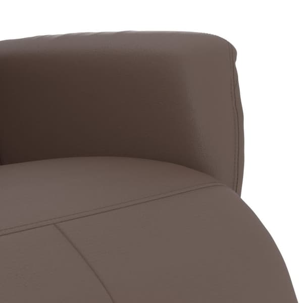 vidaXL Reclinerfåtölj med fotstöd brun konstläder