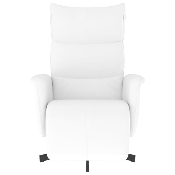 vidaXL Reclinerfåtölj med fotstöd vit konstläder