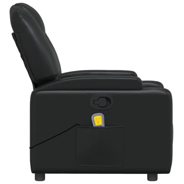 vidaXL Massagefåtölj svart konstläder